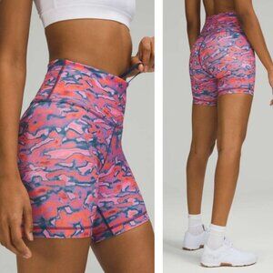 Lululemon Wunder Train High-Rise Short 6" Everlux In Chroma Clash Multi Size 6